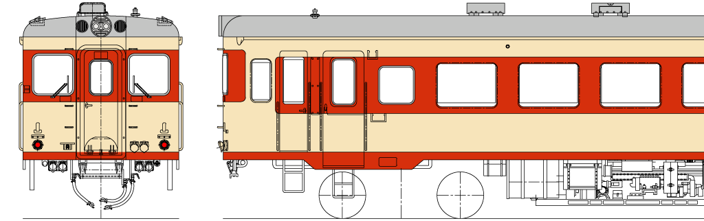天賞堂 キハ55系気動車 キハ26 準急色 56022 - 鉄道模型